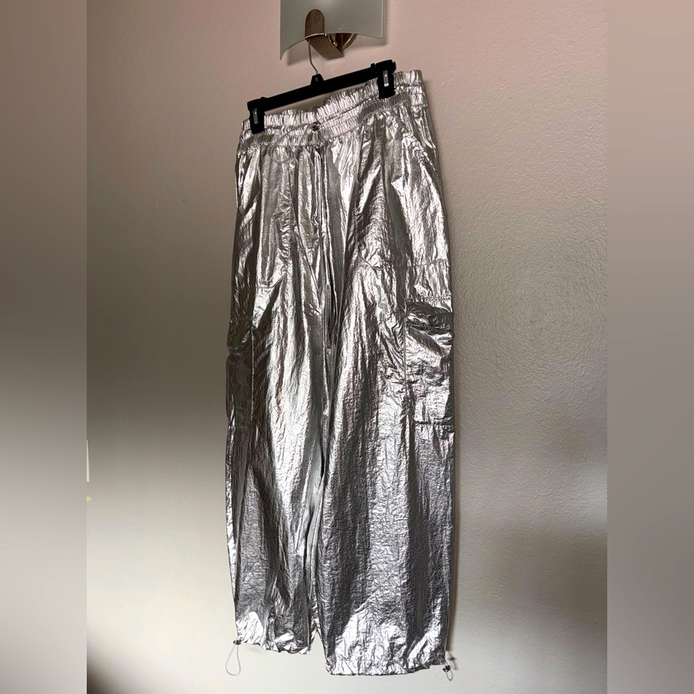 Silver jogger pants